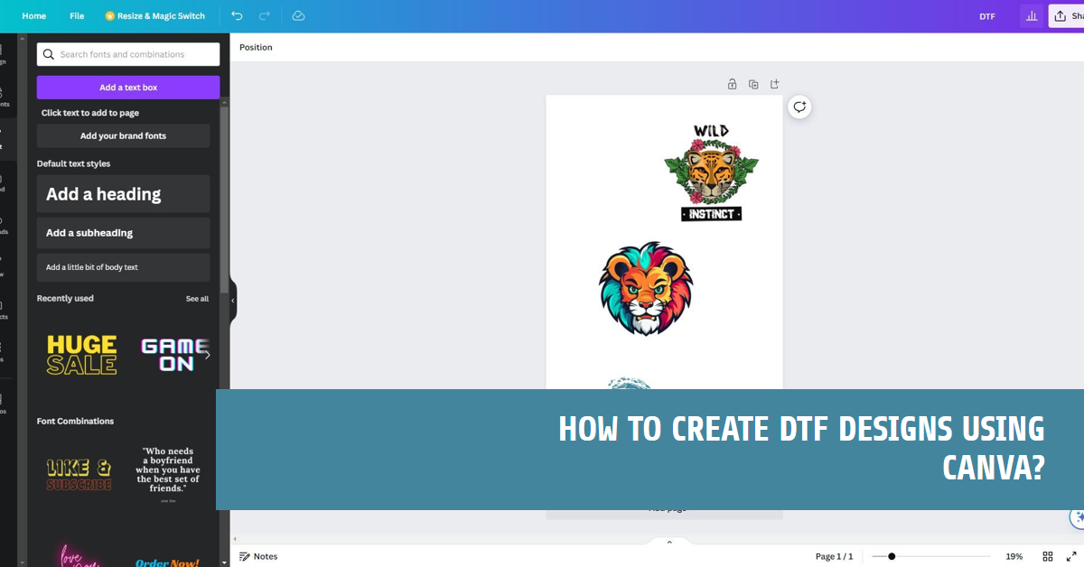 Creating DTF Gang Sheet Using Canva: A Step by Step Process