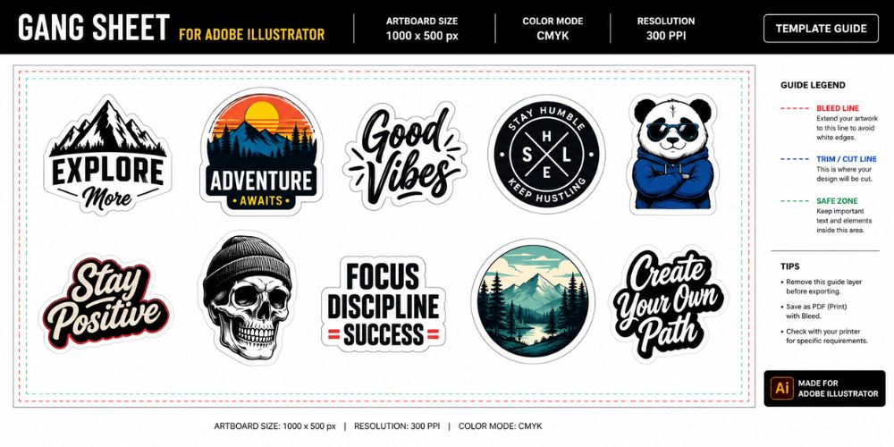 How to Make a Gang Sheet in Illustrator?
